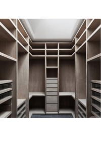 П-образная гардеробная комната в классическом стиле Саранск