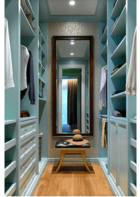 Параллельная гардеробная комната с большим зеркалом Саранск