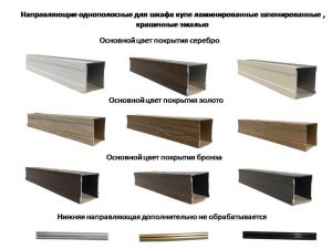 Направляющие однопосные для шкафа купе ламинированные, шпонированные, крашенные эмалью Саранск