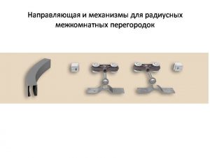 Направляющая и механизмы верхний подвес для радиусных межкомнатных перегородок Саранск